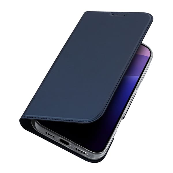 DUX DUCIS Skin Pro iPhone 16 Pro Max Plånboksfodral PU Läder - Blå Blå