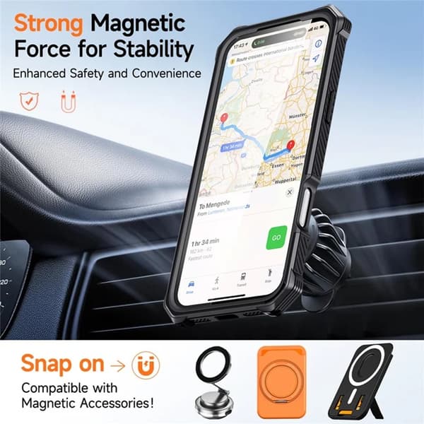 Mobilskal till iPhone 17 Pro Max Magsafe Shockproof - Lila Lila