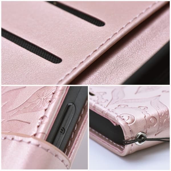 MEZZO tegnebog taske til Galaxy A23 5G Mandala Rose Gold Guld