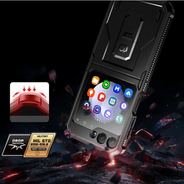 Tech-Protect Galaxy Z Flip 5 -matkapuhelinsuoja Kevlar Pro - musta