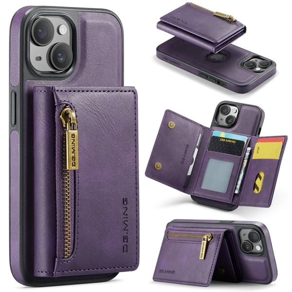 DG.MING M5 Series Mobilskal till iPhone 14 RFID-Skydd Lila