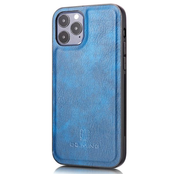 DG.MING 2-in-1 Äkta Läder Plånboksfodral för iPhone 13 mini - Blå