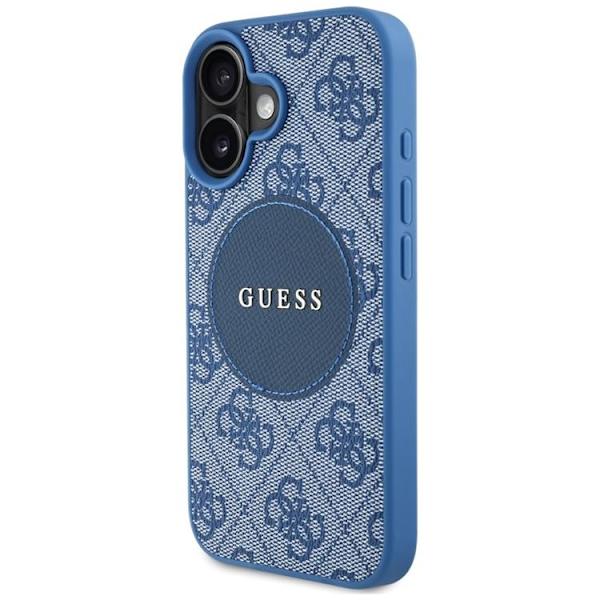 Guess telefontaske til iPhone 16 MagSafe 4G Circle - Blå
