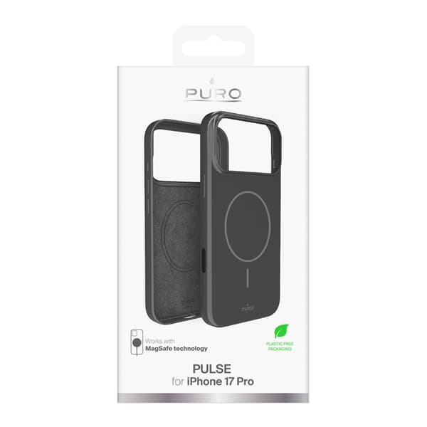 Puro Telefontaske til iPhone 17 Pro Magsafe Polycarbonat Pulse - Grå
