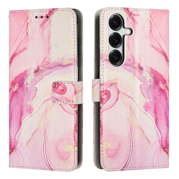 Plånboksfodral för Samsung Galaxy S26 Plus Ställfunktion Konstläder - Roséguld