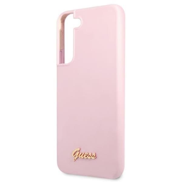 Guess Silicone Script Metal Logo Skal Galaxy S22 Plus - Lavender Lila