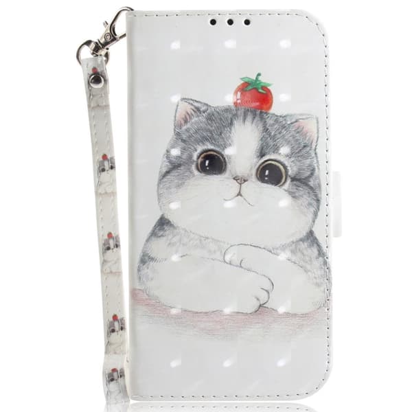 Plånboksfodral för Samsung Galaxy S26 Plus Mönstertryckt Konstläder - Söt katt