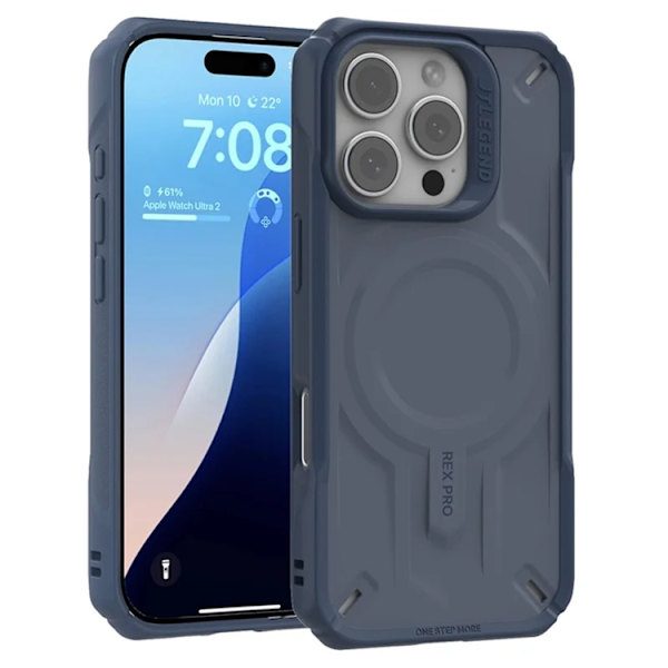 JTLEGEND REX Mobilskal till iPhone 16 Pro Max Magsafe Shockproof - Blå Blå
