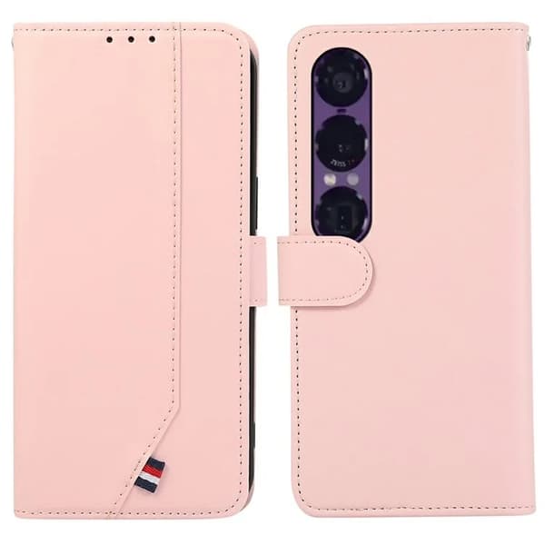Sony Xperia 1 VII Plånboksfodral RFID-Skydd Konstläder - Rosa Rosa