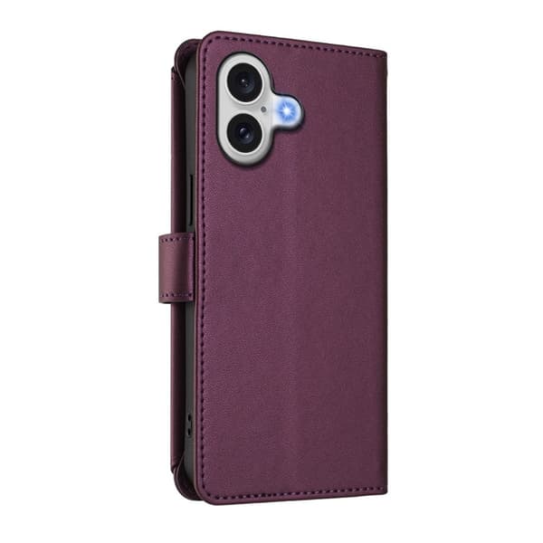 iPhone 17 Plånboksfodral Butterfly Floral Imprint - Lila Lila