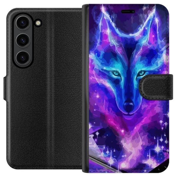 Plånboksfodral till Samsung Galaxy S24 med Neon Varg