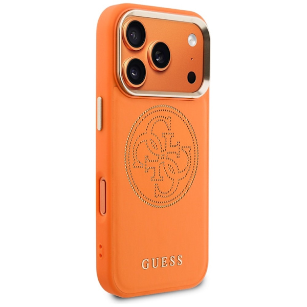Guess Mobilskal För iPhone 17 Pro MagSafe Perforated 4G - Orange