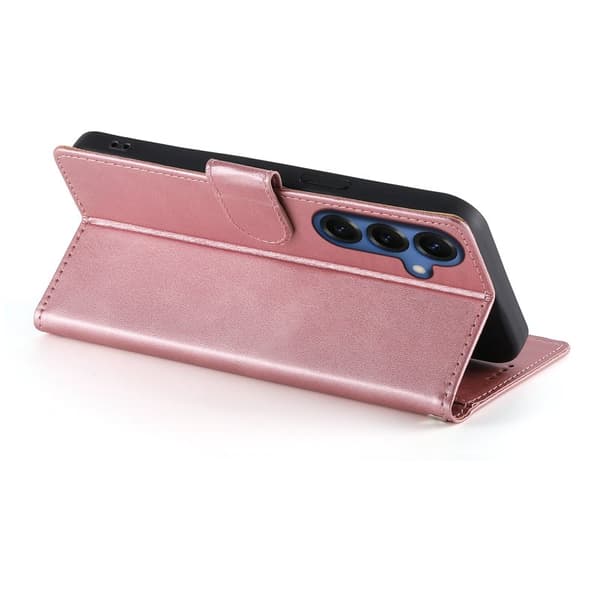 Plånboksfodral för Samsung Galaxy S26 Plus Kickstand Konstläder - Rosa