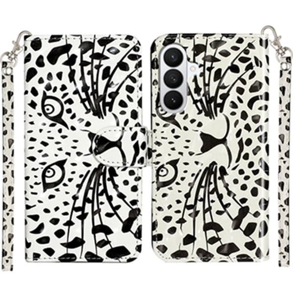 Plånboksfodral för Samsung Galaxy S26 Plus 3D-mönster Konstläder - Leopardhuvud