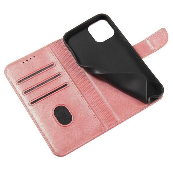 Galaxy A73 Wallet Case Magnet Elegant - vaaleanpunainen