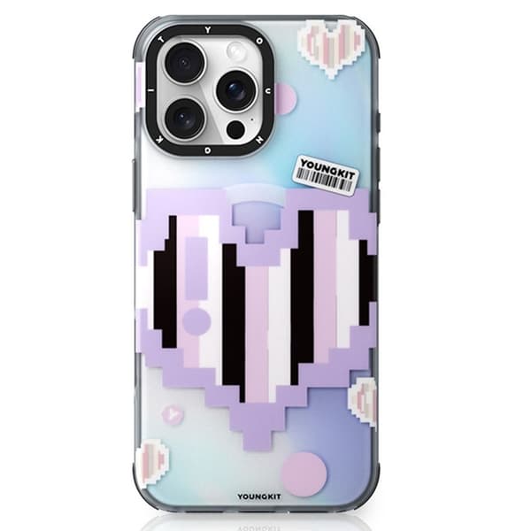 Youngkit Mobilskal till iPhone 16 Pro Magsafe Pixel Heart - Grön Grön