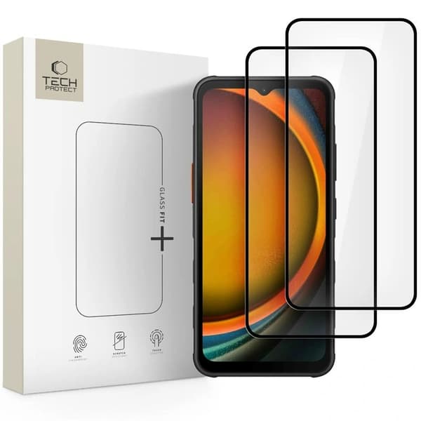 Tech-Protect [2-Pack] Galaxy XCover 7/7 Pro Härdat Glas Skärmskydd Fit Plus Svart