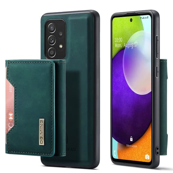 DG.MING Konstläder Plånboksfodral för Samsung Galaxy A52 4G/5G - Grön