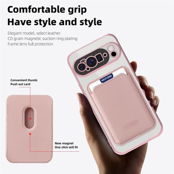 Mobilskal till Google Pixel 10 Pro XL MagSafe med Korthållare - Rosa Rosa