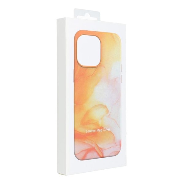 iPhone 11 Pro Max Magsafe matkapuhelimen nahkasuoja - oranssi roiske