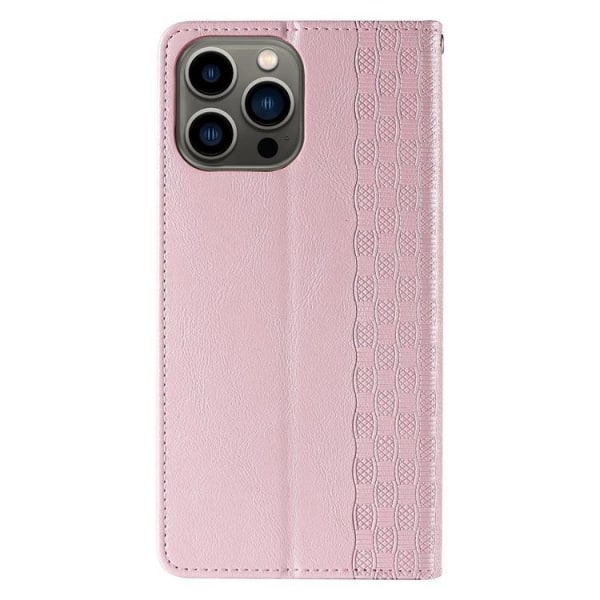 iPhone 12 Pro Plånboksfodral Magnet Strap - Rosa