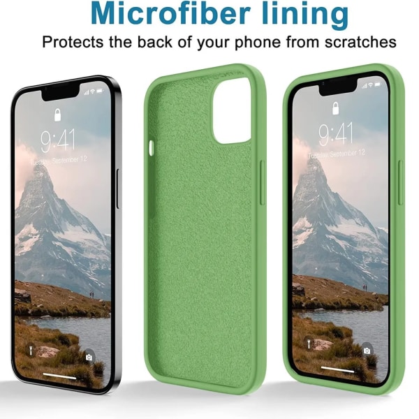 SiGN iPhone 15 Mobiltaske Flydende Silikone - Grøn