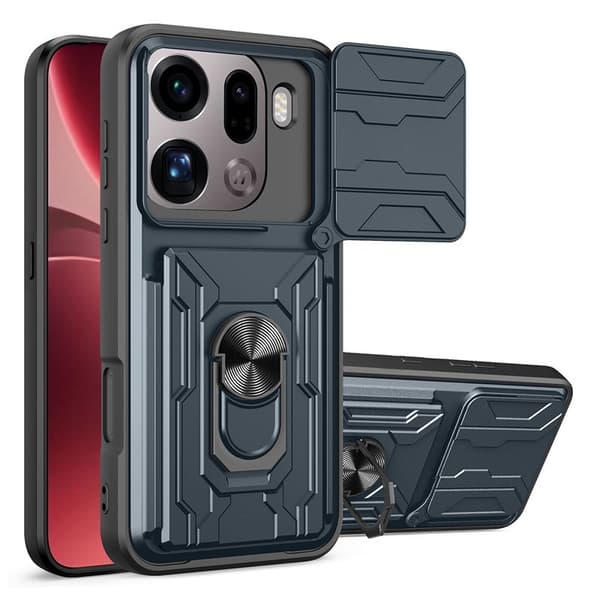 Mobilskal till Oppo Find X9 Pro 5G Plast Kickstand - Grå