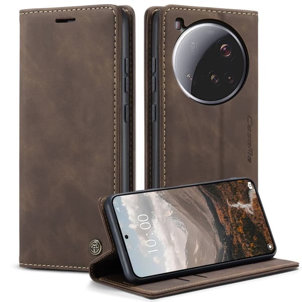 CASEME 013 Xiaomi 15 Ultra Case Plånboksfodral Konstläder - Kaffe