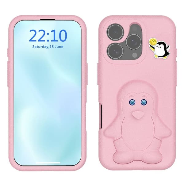 D.G Ming Mobilskal till iPhone 16 Pro Max Kickstand Shockproof EVA - Rosa