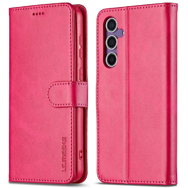 LC.IMEEKE Samsung Galaxy S25 Plånboksfodral Konstläder - Rosa