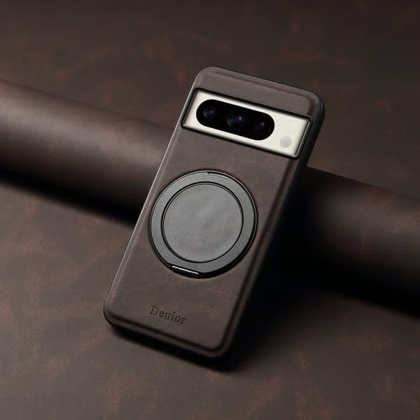 DENIOR Google Pixel 8 Pro Magnetiskt Fodral Konstläder - Brun