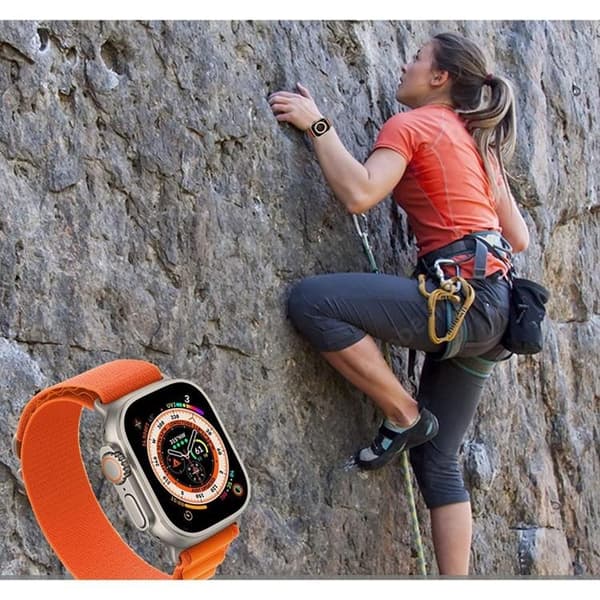 Apple Watch 4/5/6/7/8/SE (38/40/41mm) Armband Alpine Loop Transparent