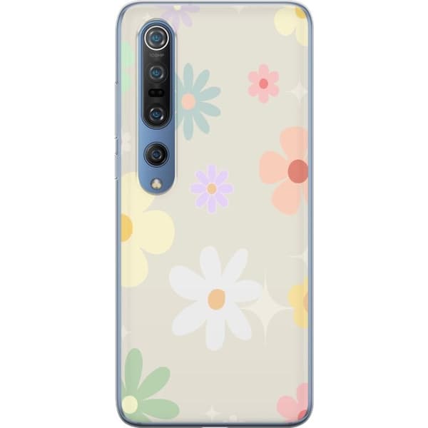 Taske til Xiaomi Mi 10 Pro 5G med fejende blomster