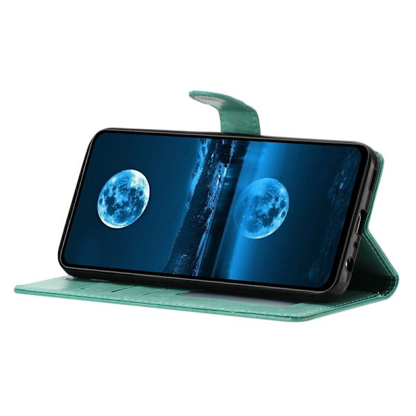 Samsung Galaxy S26 Plus Plånboksfodral Konstläder Ställfunktion - Grön