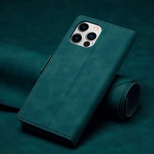 FORWENW F3-Series iPhone 12/12 Pro Plånboksfodral Konstläder - Cyan