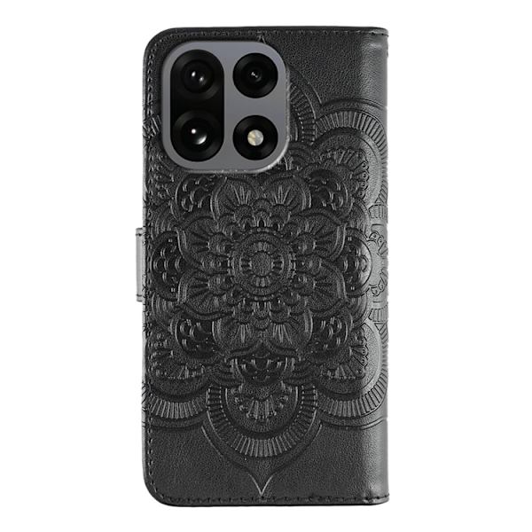 OnePlus 15 Plånboksfodral Mandala Imprinted Konstläder Svart