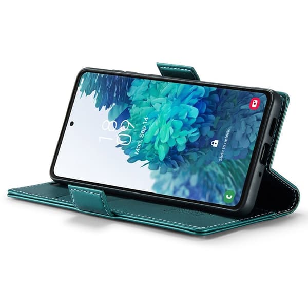 CASEME Plånboksfodral Konstläder för Samsung Galaxy S20 FE - Grön