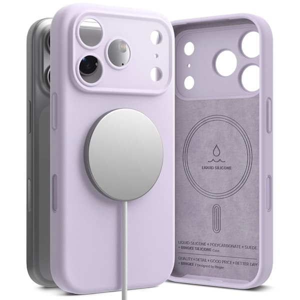 Ringke Telefontaske til iPhone 17 Pro Magsafe Magnetisk Silikone - Lys Lilla Lila