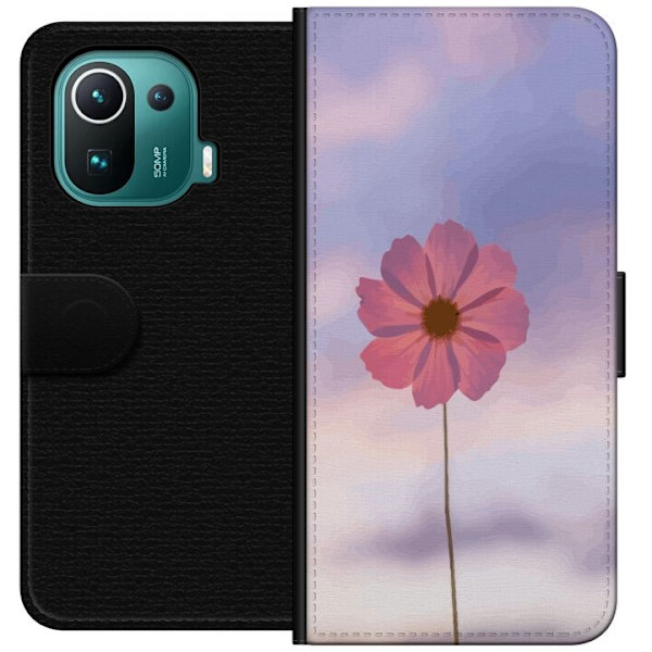 Plånboksfodral till Xiaomi Mi 11 Pro med Rosa blomma