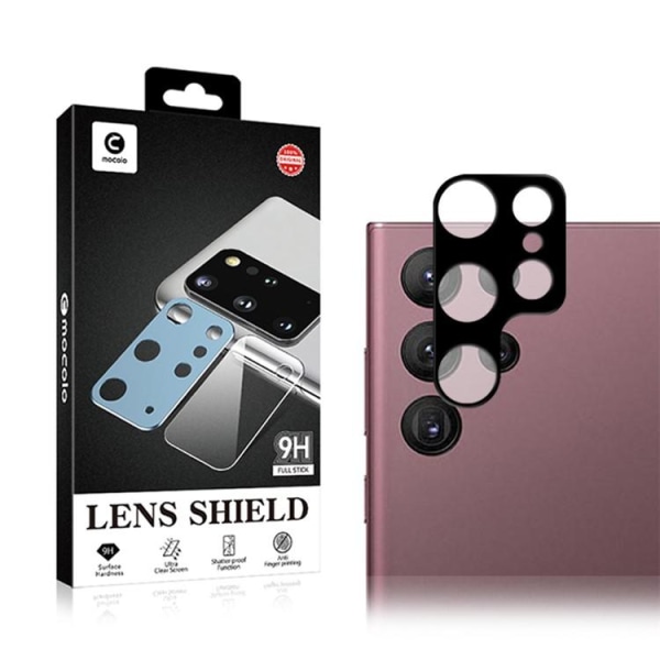 Mocolo Galaxy S23 Ultra Camera Lens Cover Skærmbeskytter - Sort