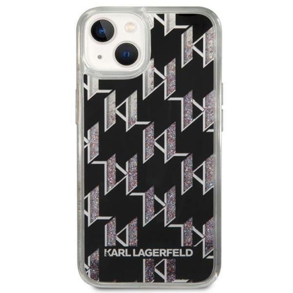 Karl Lagerfeld iPhone 14 Plus Skal Liquid Glitter Monogram - Svart Svart