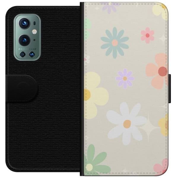 Pung etui til OnePlus 9 Pro med falmende blomster