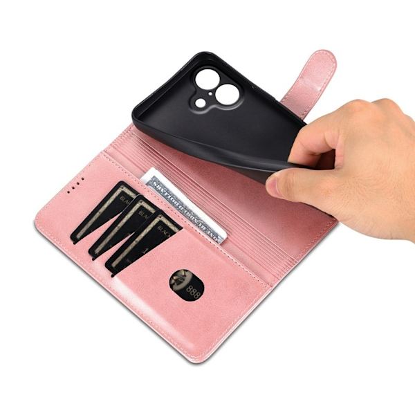AZNS iPhone 17 Plånboksfodral Konstläder - Roséguld