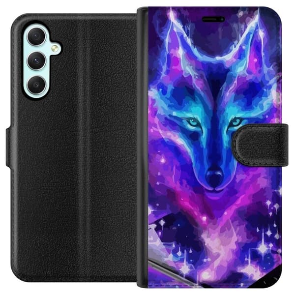 Plånboksfodral till Samsung Galaxy A34 med Neon Varg