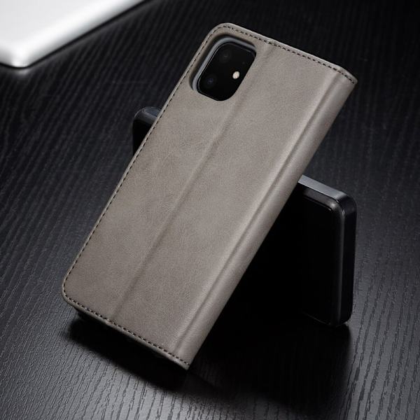 LC.imeeke iPhone 11 Plånboksfodral i Konstläder - Grå
