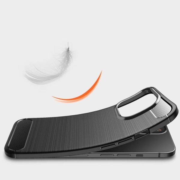 iPhone 14 Pro Max Skal Carbon Fiber Texture - Svart
