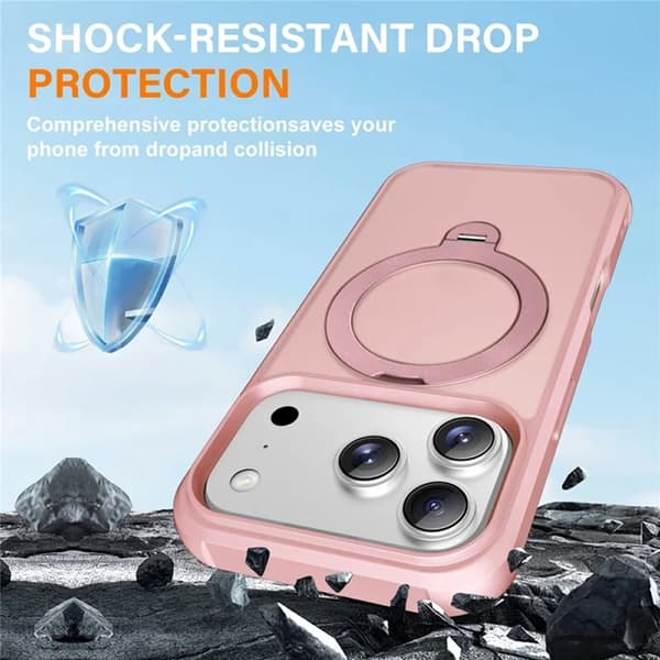 Mobilskal till iPhone 17 Pro MagSafe Kickstand TPU + PC - Rosa Rosa