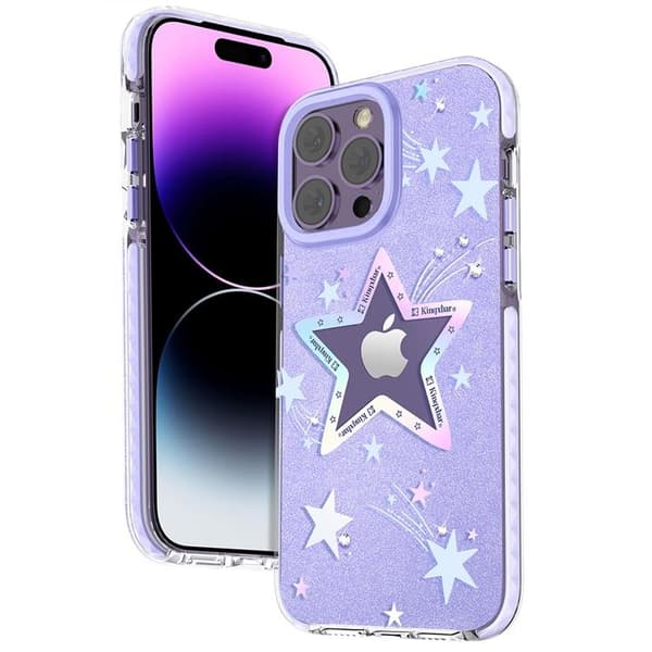 Kingxbar iPhone 14 Plus Skal Heart Star - Lila Star Lila
