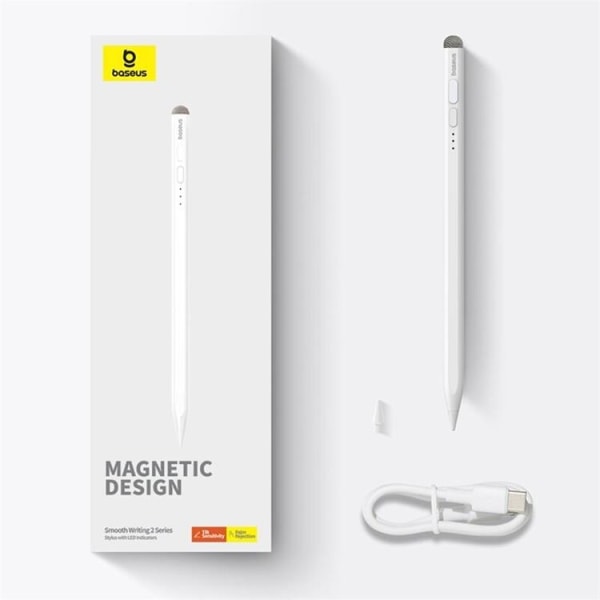 Baseus Stylus Pen Smooth Writing 2 Active Med USB-C Kabel - Vit