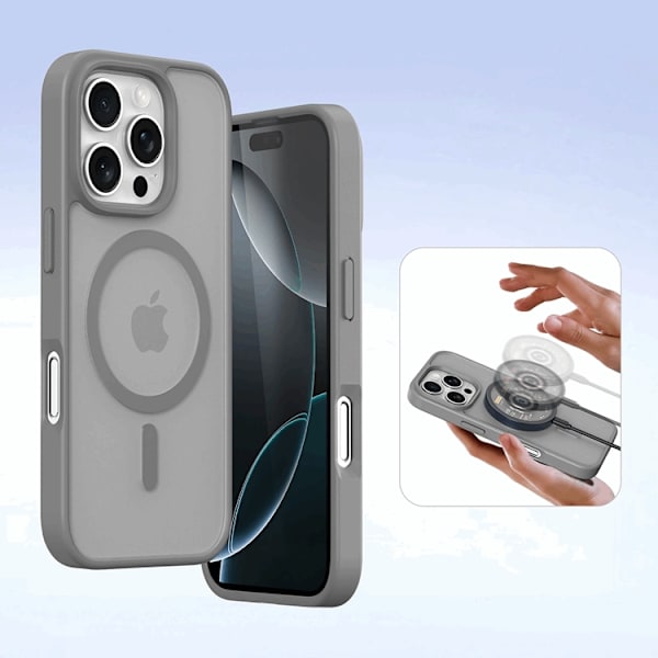 Dux Ducis iPhone 16 Pro Pung Taske Lawa Læder - Grå Grå